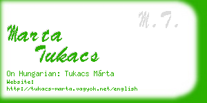marta tukacs business card